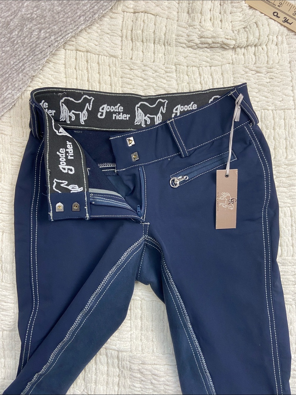 NWT Goode Rider Breeches Pro Rider Equestrian Pant 26 Regular Navy Jodphur - Picture 4 of 15
